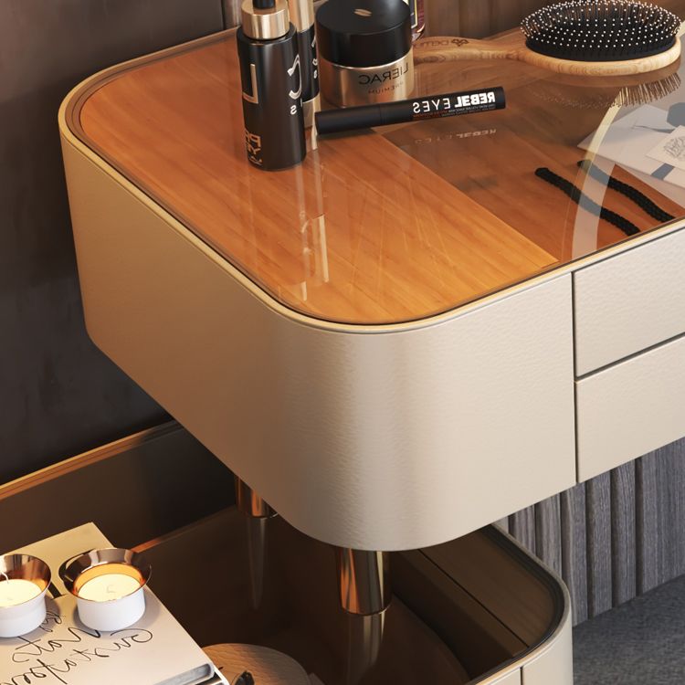 Glazen bovenste slaapkamer make-up ijdelheid 5 opbergladen kleedtafel