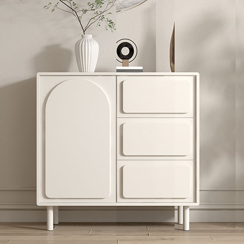 Buffet de restauration en bois crédinza contemporain avec armoires et tiroirs