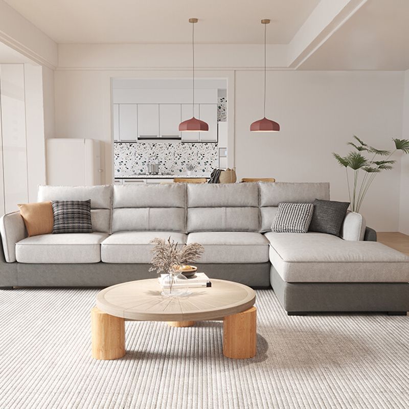 Solid Wood Sofa Square Arm Removable Cushions Faux Leather for Living Room