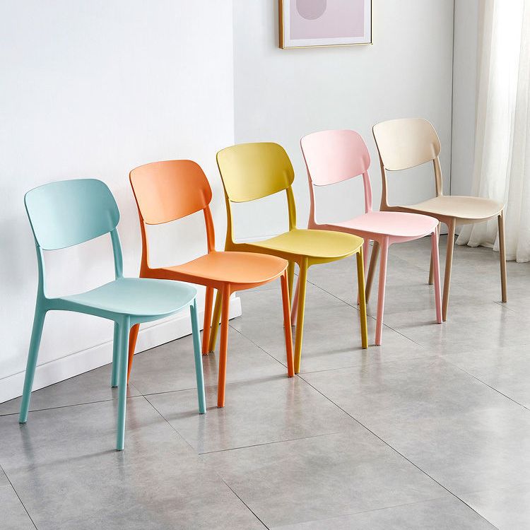 Contemporary Indoor Plastic Open Back Stacking Dining Side Chair Clearhalo 'Dining Chairs' 'Dining Tables & Seating' 'dining_chair' 'furn' 'furn_dining_chair' 'Furniture' 'Kitchen & Dining Furniture' 1200x1200_262e5b5e-f583-4dd0-8527-73d5e200dd46