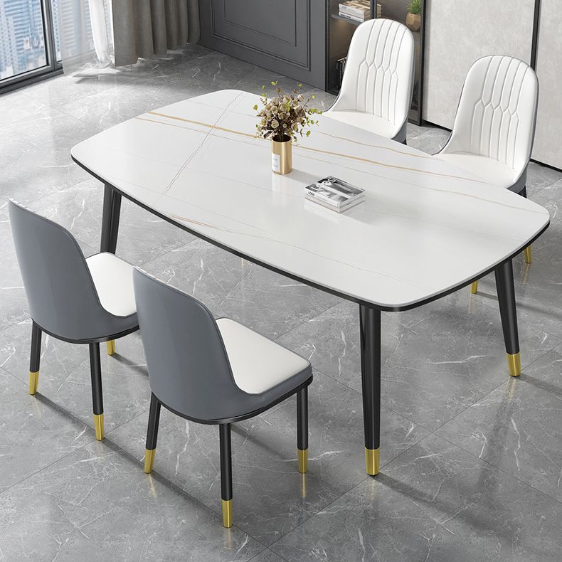 Modern Sintered Stone Standard Dining Table Rectangle Shape Dining Table for Kitchen Clearhalo ' dining_table' 'Dining Tables & Seating' 'Dining Tables' 'furn' 'furn_dining_table' 'Furniture' 'furniture_dining_table' 'Kitchen & Dining Furniture' 'kitchen&dining_furn' 'kitchen' 'kitchen_dining_table' 1200x1200_262eba5e-4cb5-4fa7-993e-bab9acab88c3