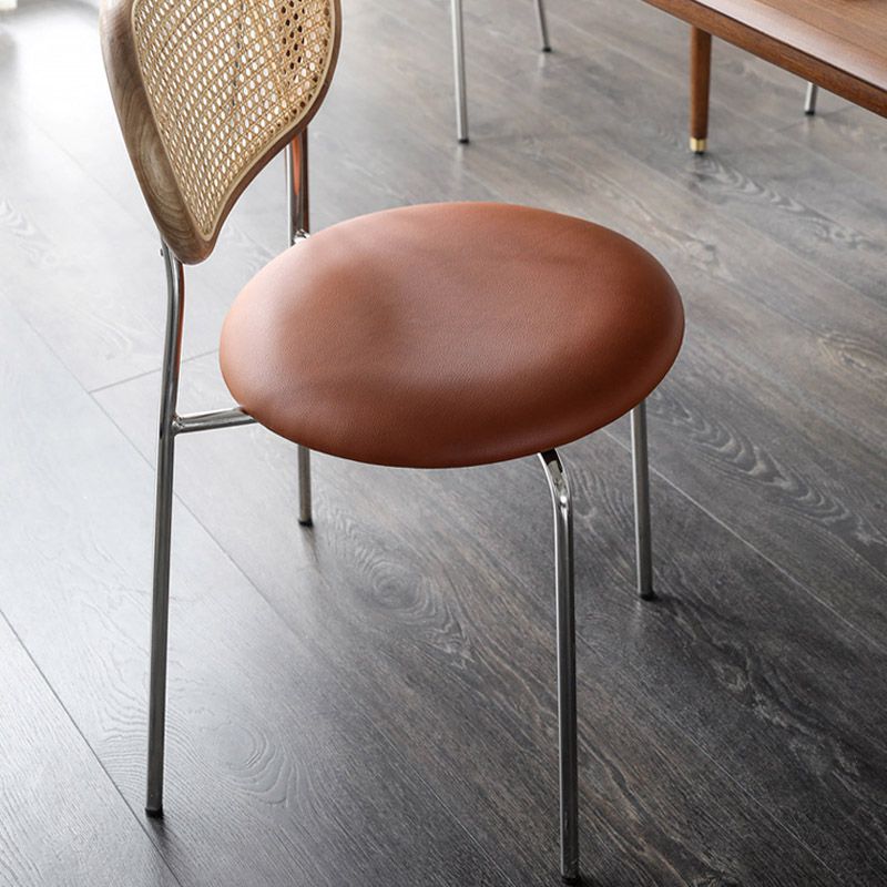 Silla lateral de cuero sintética silla lateral abierta nórdica para casa para casa