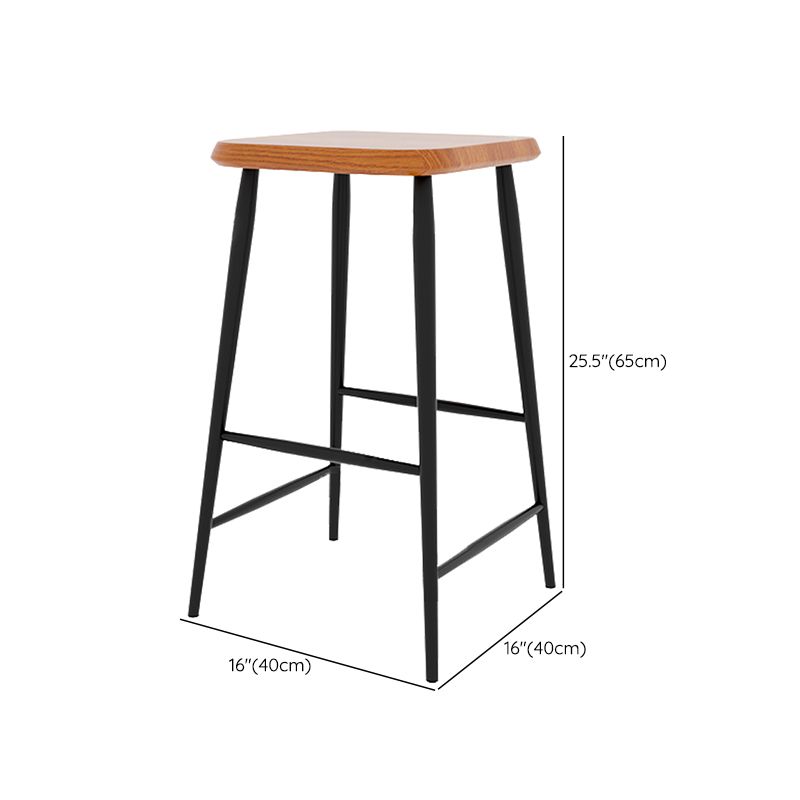 Taburetes modernos de altura para mostrador Taburete de bar para mostrador de madera maciza y metal