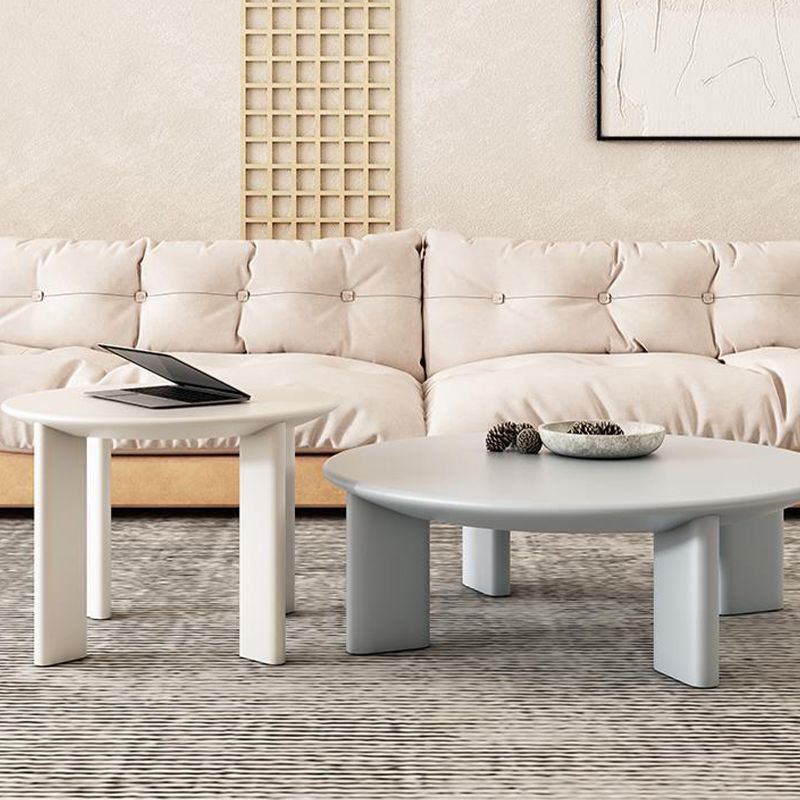 Scandinavian Solid Wood Cocktail Table Round 4 Legs Coffee Table Set Clearhalo 'Coffee & Accent Tables' 'Coffee Tables' 'coffee_tables' 'furn' 'furn_coffee_tables' 'Furniture' 'Living Room Furniture' 1200x1200_2630bfb1-f0e7-4556-87f0-bdcfde234c2a