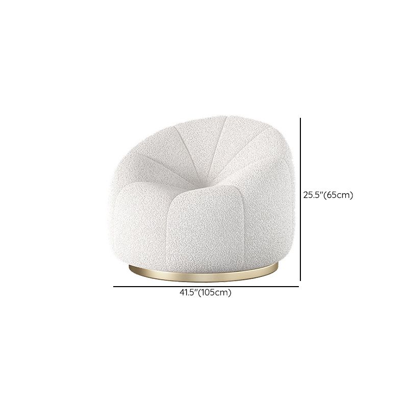 Sofa standard en laine contemporaine, bras coulé à bras en pente siège arrière en blanc