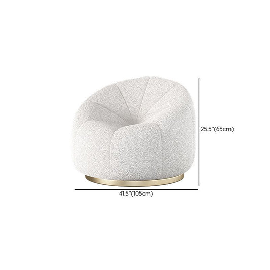 Contemporary Wool Standard Sofa, Sloped Arm Sewn Pillow Back Seating in White