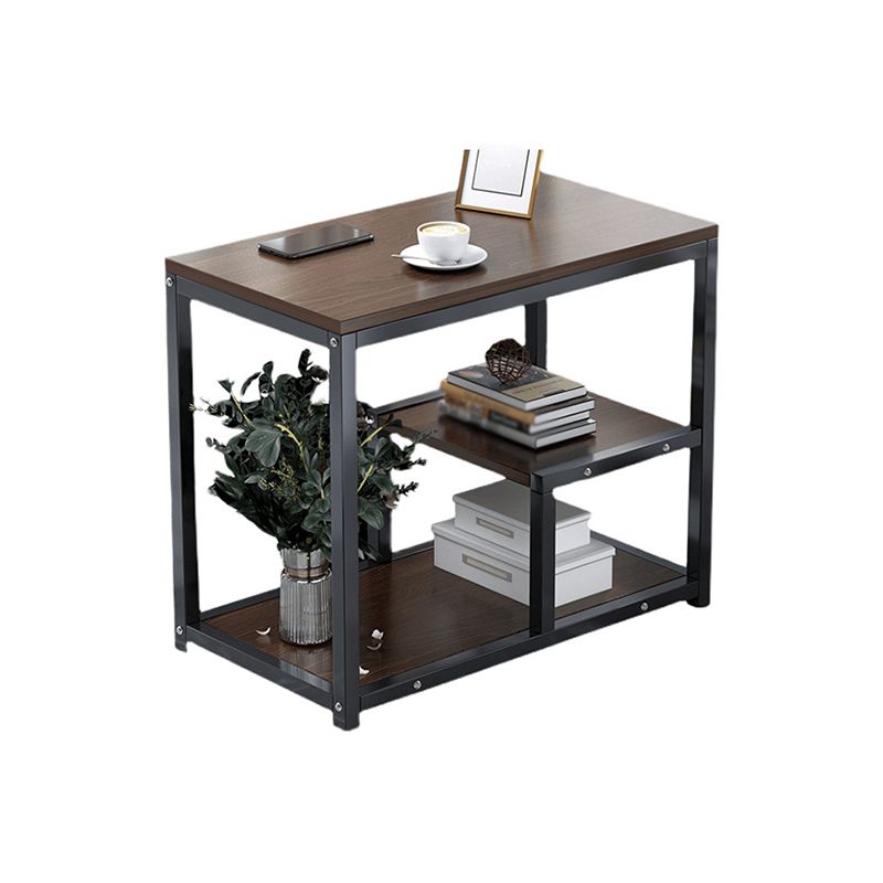 23.6" W x 26.8 H Rectangular End Table Faux Wood Shelf Included Side Table