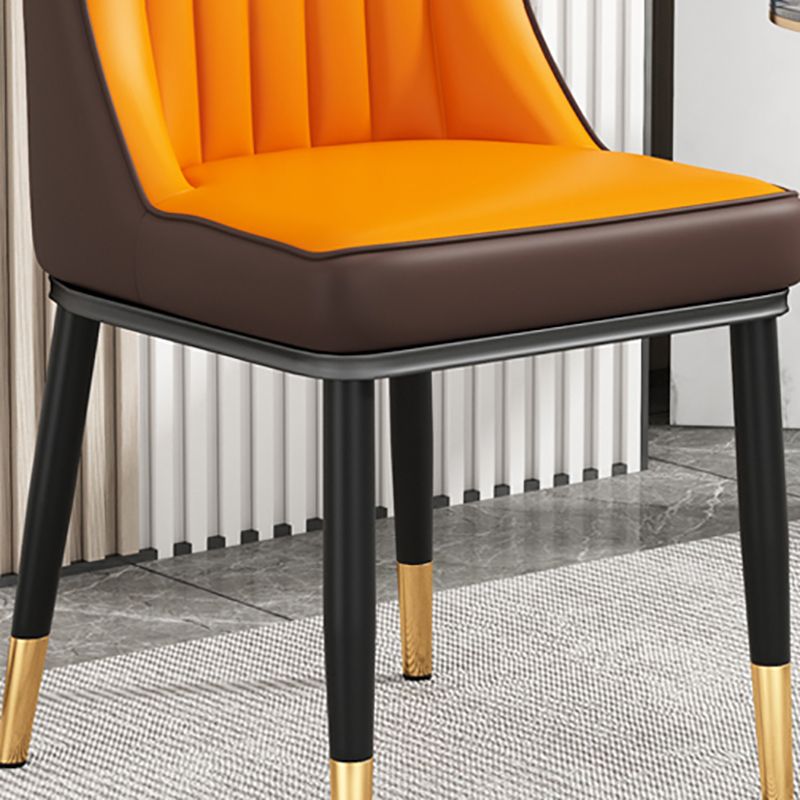 Modern Style Parsons Chair PU Leather Chairs for Dining Room Clearhalo 'Dining Chairs' 'Dining Tables & Seating' 'dining_chair' 'furn' 'furn_dining_chair' 'Furniture' 'furniture_dining_chair' 'Kitchen & Dining Furniture' 1200x1200_26314639-d085-4683-a88d-1b1e5a496eda