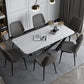 Rectangle Dining Table Set 1/2/7 Pcs Sintered Stone Table with Wingback Chairs Clearhalo 'Dining Room Sets' 'Dining Tables & Seating' 'dining_room_set' 'furn' 'furn_dining_room_set' 'Furniture' 'Kitchen & Dining Furniture' 1200x1200_2631541b-2049-473a-afde-ffea006aada9