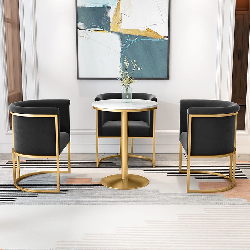 Scandinavian Style Upholstered Armless Chairs Solid Back Side Chairs for Home Clearhalo ' kitchen&dining_furn' 'Dining Chairs' 'Dining Tables & Seating' 'dining_chair' 'furn' 'furn_dining_chair' 'Furniture' 'furniture_dining_chair' 'Kitchen & Dining Furniture' 'kitchen' 1200x1200_2631c6bf-156c-443b-b920-0afdf0e1e765