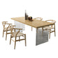 Solid Wood and Acrylic Dinner Table Modern Fixed Table Double Pedestal Dining Table Clearhalo 'Dining Tables & Seating' 'Dining Tables' 'dining_table' 'furn' 'furn_dining_table' 'Furniture' 'furniture_dining_table' 'Kitchen & Dining Furniture' 'kitchen' 'kitchen_dining_table' 1200x1200_2634e51e-8056-4f60-8873-3fa4fc817a25