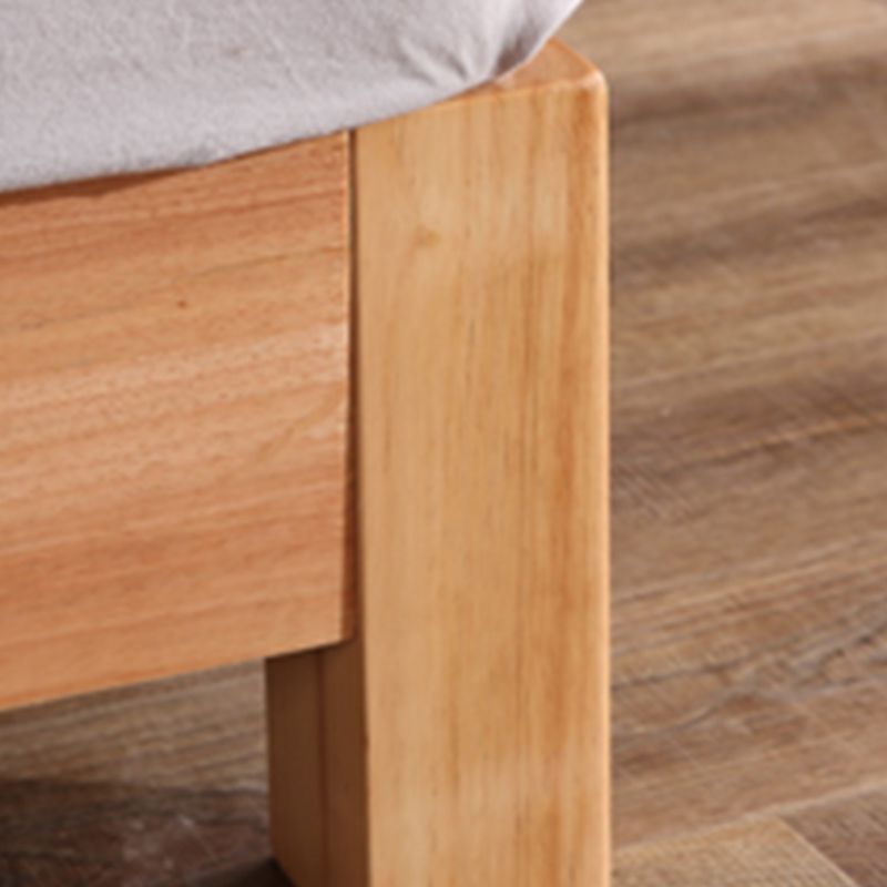 Vaste kleur Scandinavisch latbed gebogen bed met aangepaste houten benen