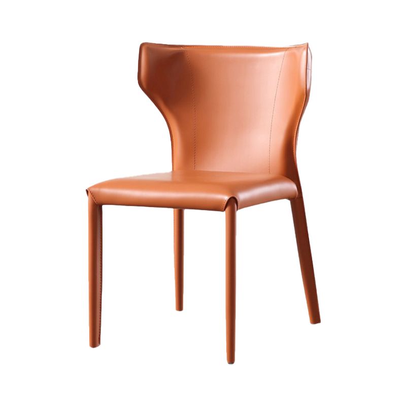 Designer Style Leather Dining Side Chair Wingback Dining Chair for Home Use Clearhalo ' kitchen&dining_furn' 'Dining Chairs' 'Dining Tables & Seating' 'dining_chair' 'furn' 'furn_dining_chair' 'Furniture' 'furniture_dining_chair' 'Kitchen & Dining Furniture' 'kitchen' 1200x1200_2637e24a-5fc0-4bcc-98f0-b10f461b3318