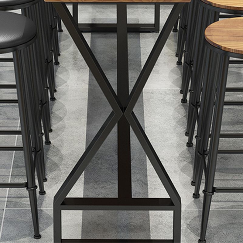 Glam Bar-height Table Solid Wood Top Pub Table for Patio Use Clearhalo 'Bar Furniture' 'Bar Tables' 'bar_tables' 'furn' 'furn_bar_tables' 'Furniture' 'Kitchen & Dining Furniture' 1200x1200_26393054-7671-4f58-b27f-ae9fa2ccc086