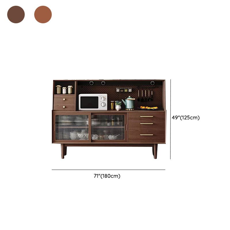 Modern Dining Hutch Pine Hutch Buffet with Doors for Dining Room Clearhalo 'Display & China Cabinets' 'display_china_cabinets' 'furn' 'furn_display_china_cabinets' 'Furniture' 'Kitchen & Dining Furniture' 1200x1200_263ca10d-367d-4764-8b78-91b9a964c011