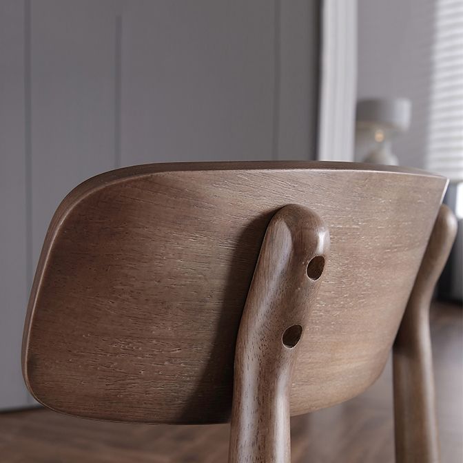 Eigentijdse stijl eetkamerstoel armloze eetkamerstoel met houten benen voor keuken