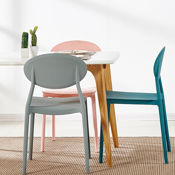Plastic Stackable Dining Side Chair Open Back Armless Dining Chairs (Set of 4) Clearhalo ' kitchen&dining_furn' 'Dining Chairs' 'Dining Tables & Seating' 'dining_chair' 'furn' 'furn_dining_chair' 'Furniture' 'furniture_dining_chair' 'Kitchen & Dining Furniture' 'kitchen' 1200x1200_263d9a56-4882-438c-9bf2-cb6e9f6c3b19