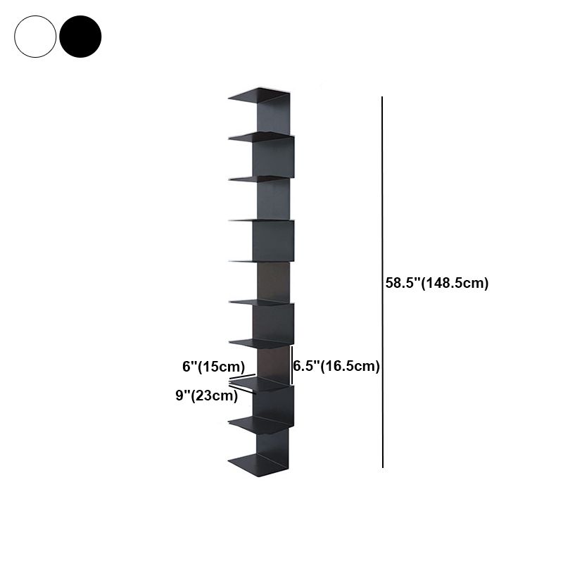 Contemporary Corner Bookshelf Closed Back Iron Vertical Bookcase Clearhalo 'Bookcases' 'furn' 'furn_bookcases' 'Furniture' 'furniture_bookcases' 'Office Furniture' 1200x1200_263e7f37-372d-48d8-a844-eeff3909e5af