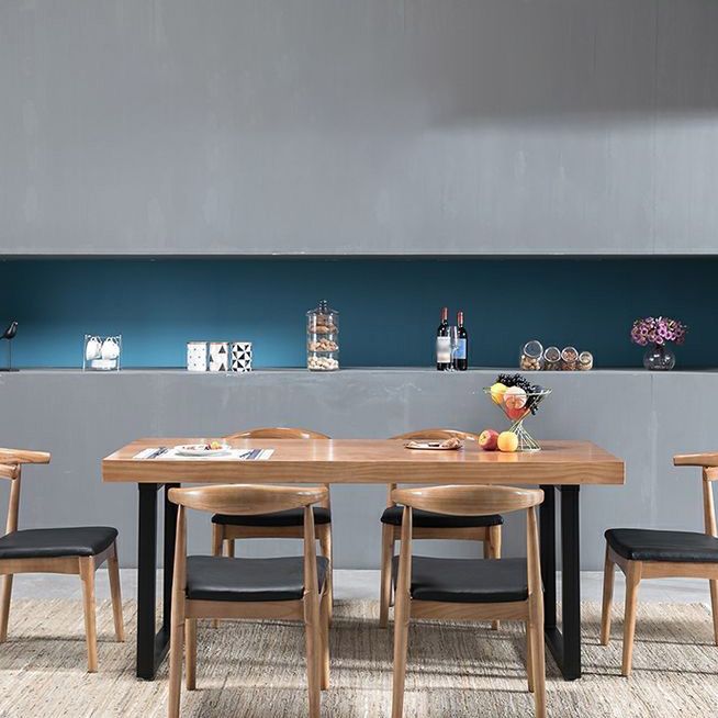 Industrial 1/2/5/7 Pieces Rectangle Dining Set Solid Wood Dining Table with Chairs Clearhalo 'Dining Room Sets' 'Dining Tables & Seating' 'dining_room_set' 'furn' 'furn_dining_room_set' 'Furniture' 'furniture_dining_room_set' 'Kitchen & Dining Furniture' 'kitchen&dining_furn' 'kitchen' 1200x1200_263f8e3e-f271-42bc-b584-835ae11df28b