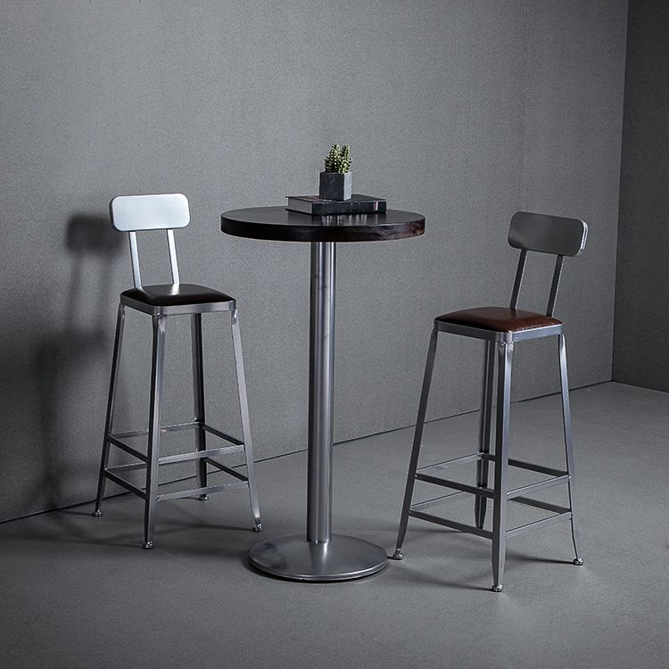 Industrial Leather Bar and Counter Stool Metal Stool with 4 Legs Clearhalo 'Bar Furniture' 'Bar Stools' 'bar_stools' 'furn' 'furn_bar_stools' 'Furniture' 'furniture_bar_stools' 'Kitchen & Dining Furniture' 1200x1200_26409036-904f-44fe-8614-d42fef992830