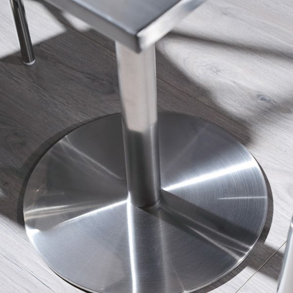 Square Table Dinette Table Industrial Stainless Steel Dinner Room Table with Tulip Base Clearhalo ' dining_table' 'Dining Tables & Seating' 'Dining Tables' 'furn' 'furn_dining_table' 'Furniture' 'furniture_dining_table' 'Kitchen & Dining Furniture' 'kitchen&dining_furn' 'kitchen' 'kitchen_dining_table' 1200x1200_26410902-1d9c-45be-aa48-681ae84fdc18