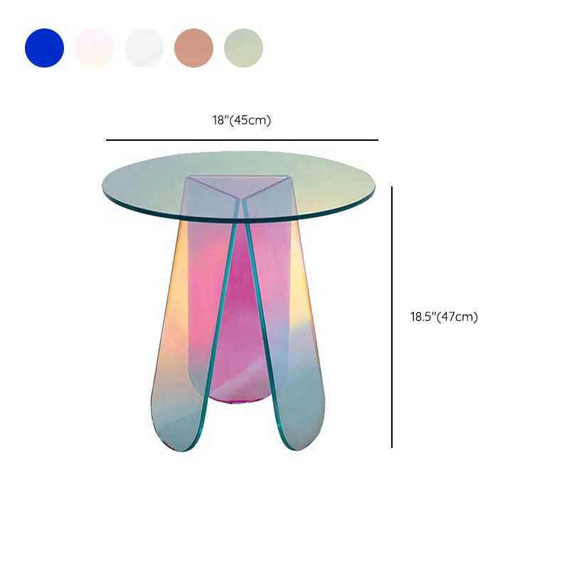 Luxurious Acrylic Side Table Round/Oval Side End Snack Table Clearhalo 'Coffee & Accent Tables' 'End & Side Tables' 'end_side_tables' 'furn' 'furn_end_side_tables' 'Furniture' 'Living Room Furniture' 1200x1200_264128d4-efa7-43c8-b602-4263e8c1e0ed