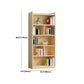 Contemporary Floor Closed Back Book Shelf Wooden Home Shelf Bookcase with Shelves