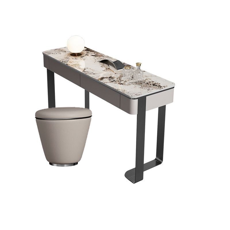 2 Schubladen 29,52 "Hochwaschtisch mit Stuhlstein -Top -Schminktisch