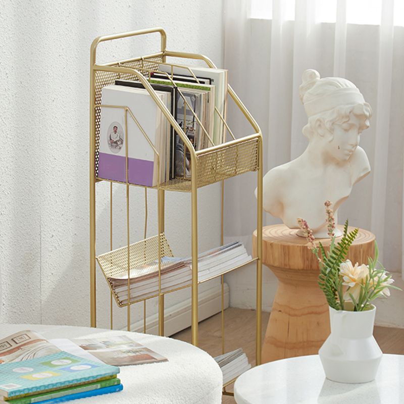 Glam Antique Finish Bookshelf Metal Etagere Shelf Bookcase with Shelves Clearhalo 'Bookcases' 'furn' 'furn_bookcases' 'Furniture' 'Office Furniture' 1200x1200_2646b89a-ceee-4bcd-b557-b86b60d6e077