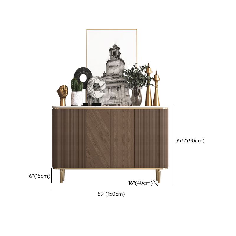 Glam Sideboard Cabinet Marble Sideboard Tavolo con porte per sala da pranzo