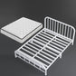 Modern Headboard Bed Rectangular Open-Frame Bed with Metal Legs