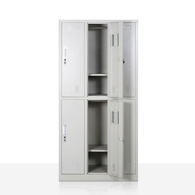 Metal Wardrobe Cabinet Contemporary Grey Wardrobe Armoire for Home Clearhalo 'Armoires & Wardrobes' 'armoires_wardrobes' 'Bedroom Furniture' 'furn' 'furn_armoires_wardrobes' 'Furniture' 1200x1200_264a96c7-4858-4104-a608-a09e61dd296f
