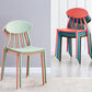 Silla de plástico contemporánea muebles laterales de comedor abiertos en acabado mate