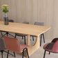 Rectangle Modern Dining Table Fixed Table with Solid Wood for Dining Room