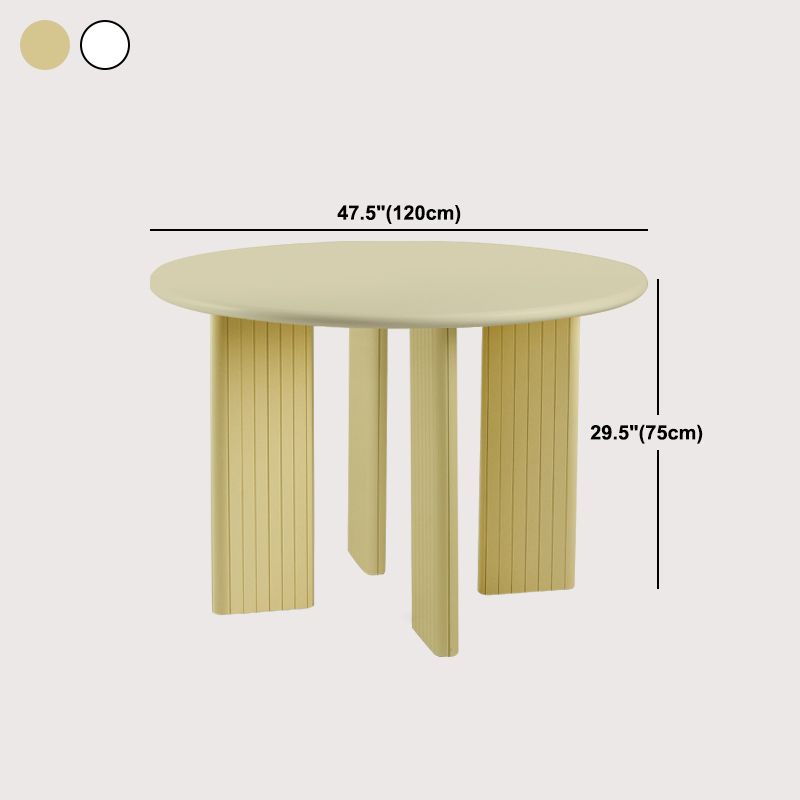 Rectangle Dining Table Engineer Wood Table in Yellow and White Clearhalo 'Dining Tables & Seating' 'Dining Tables' 'dining_table' 'furn' 'furn_dining_table' 'Furniture' 'Kitchen & Dining Furniture' 1200x1200_264c0d30-8d54-422b-9e9e-040d79b8b1a9