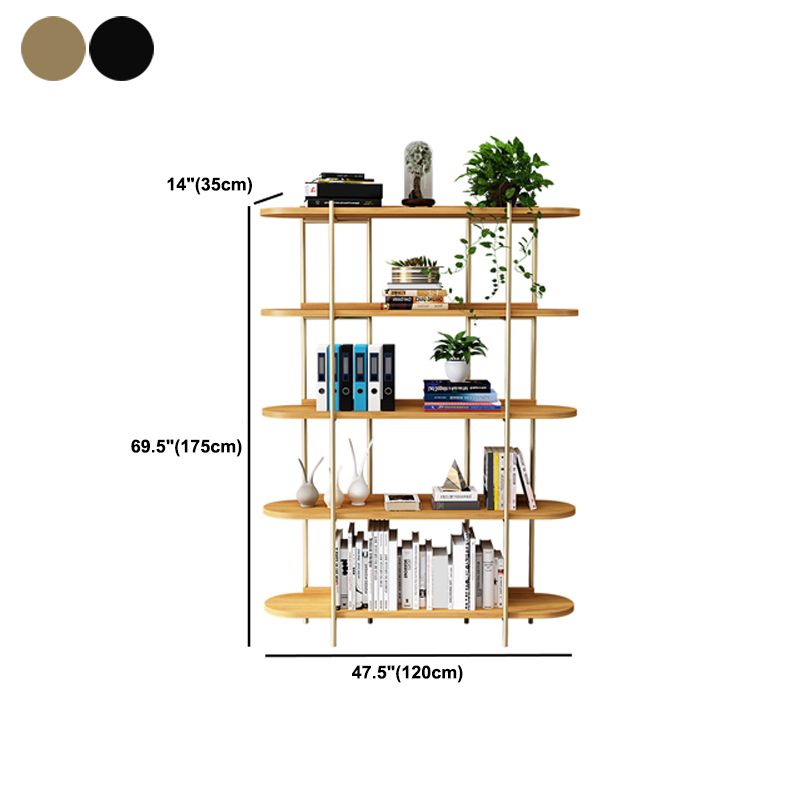 Etagere Bookcase Scandinavian Open Back Bookshelf with Shelves Clearhalo 'Bookcases' 'furn' 'furn_bookcases' 'Furniture' 'Office Furniture' 1200x1200_264cf185-71ba-4340-a582-5e2fdebcd167