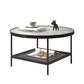 Glass Round Contemporary Coffee Table 4 Legs Coffee Table with Storage Clearhalo 'Coffee & Accent Tables' 'Coffee Tables' 'coffee_tables' 'furn' 'furn_coffee_tables' 'Furniture' 'Living Room Furniture' 1200x1200_264d71b6-ab3f-470a-91c4-9e21d2811be1