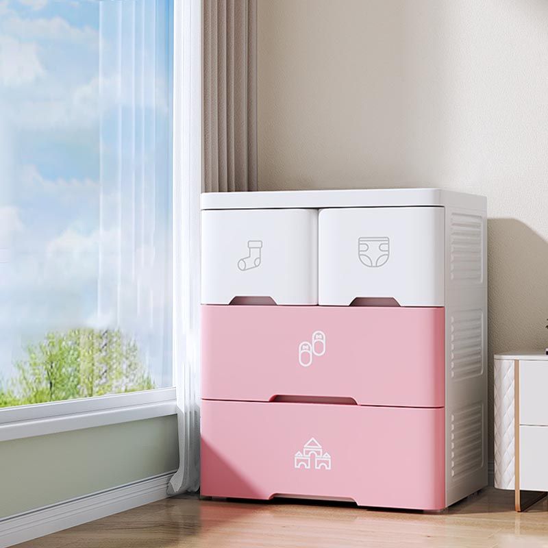 Plastic Storage Cabinet with Drawer Modern Wardrobe Armoire for Bedroom