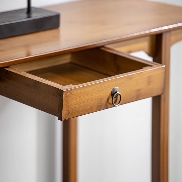 Mesa de consola moderna de mediados de siglo Mesa de consola de rectángulo marrón oscuro