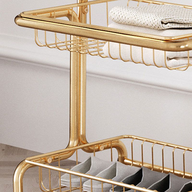 Moderne Eingangs -Kit -Kleiderbügel -Kastern und Korbspeicherregalträger