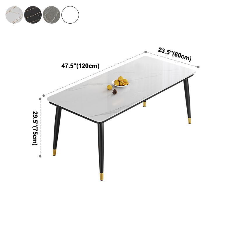 Industrial Standard Sintered Stone Table Rectangle Kitchen Dining Table with 4 Legs Base Clearhalo ' dining_table' 'Dining Tables & Seating' 'Dining Tables' 'furn' 'furn_dining_table' 'Furniture' 'furniture_dining_table' 'Kitchen & Dining Furniture' 'kitchen&dining_furn' 'kitchen' 'kitchen_dining_table' 1200x1200_265300d1-0f6d-483a-9cd4-28efb11f4fe7