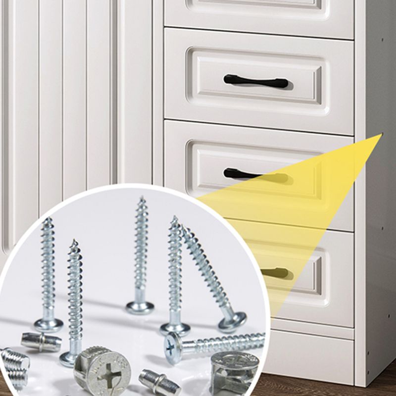 Modern Rectangle White Manufactured Wood Water Resistant Chest