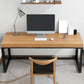 Industrial Metal Sled Office Desk Brown Home Writing Desk with Metal Legs Clearhalo 'furn' 'furn_office_desk' 'Furniture' 'Office Desks' 'Office Furniture' 'office_desk' 1200x1200_265738c4-ac74-4362-8fa1-c090de834027