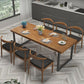 Modern Wood Dining Set 1/2/7 Pieces Brown Dinette Set with Wooden Chairs