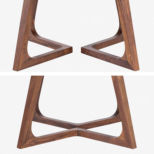 Tavolo da pranzo moderno in legno di pino per il tavolo rotondo del ristorante con doppio piedistallo