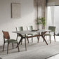 Contemporary Dinette Set with Wooden Frame 1/4/5 Pieces Dining Table Set with Green Chairs Clearhalo 'Dining Room Sets' 'Dining Tables & Seating' 'dining_room_set' 'furn' 'furn_dining_room_set' 'Furniture' 'Kitchen & Dining Furniture' 1200x1200_265887d9-9274-49dd-9a4b-64d864e4cd69