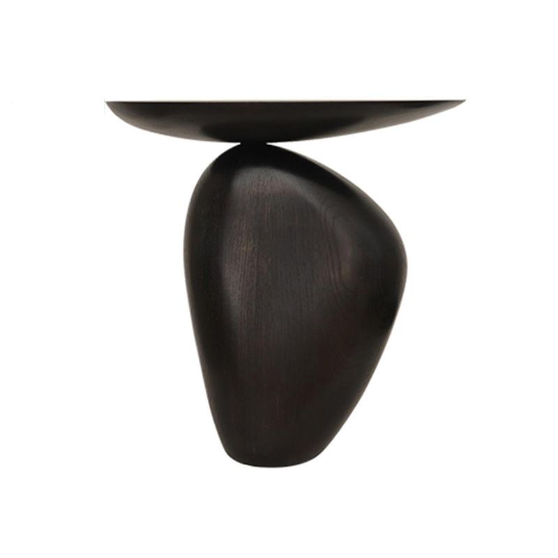 Contemporary Side End Table Oval Pedestal Living Room Solid Wood Corner Table Clearhalo 'Coffee & Accent Tables' 'End & Side Tables' 'end_side_tables' 'furn' 'furn_end_side_tables' 'Furniture' 'Living Room Furniture' 1200x1200_265929c3-0c29-47d7-9cbc-3cd9dd241013
