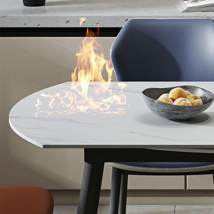 Contemporary Style Sintered Stone Dining Round Table Set 1/4/5/7 Pieces Dining Set Clearhalo 'Dining Room Sets' 'Dining Tables & Seating' 'dining_room_set' 'furn' 'furn_dining_room_set' 'Furniture' 'Kitchen & Dining Furniture' 1200x1200_265a200d-0932-482b-9679-34f7f27b13c6