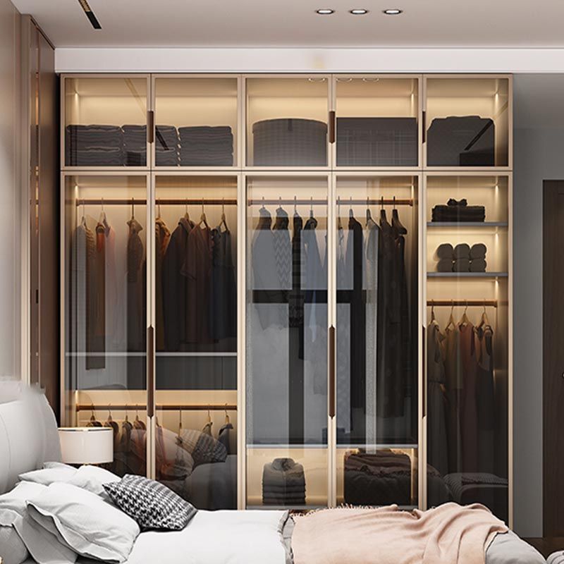 Modern Style Wardrobe White Color Wood Wardrobe Closet with Shelves Clearhalo 'Armoires & Wardrobes' 'armoires_wardrobes' 'Bedroom Furniture' 'furn' 'furn_armoires_wardrobes' 'Furniture' 1200x1200_265c251e-7f5f-41f0-af74-2ffb792e1af2