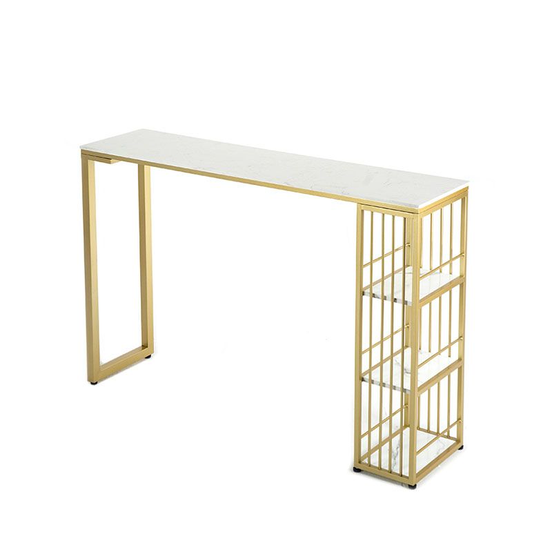 Industrial Bar Table Set 1/3 Pieces Faux Marble Rectangle Table and Stool Set